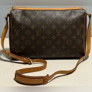 LOUIS VUITTON Vintage Tuileries Monogram Canvas Leather